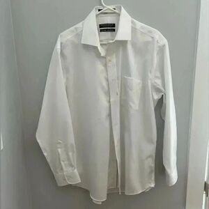 16.5” white button up dress shirt Belk’s Forsyth of Canada